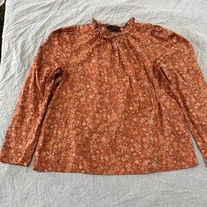 House of Harlow 1960 100%‎ cotton boho/paisley/Floral/ruffle top Size M Medium